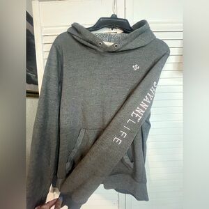 SHYANNE Charcoal Hoodie with pouch pocket , logo on arm and front
